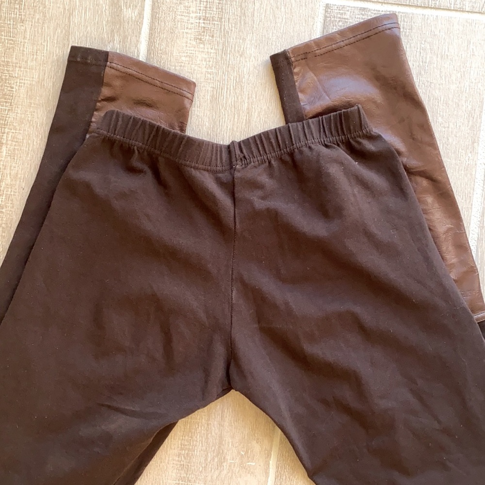 ✨ CALZENDONIA Italian leggings leather design - Picture 4 of 5